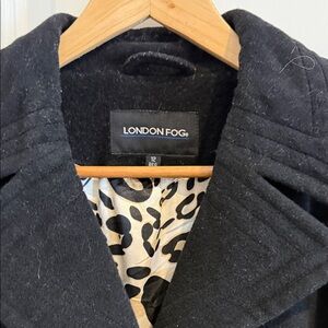 London Fog Women's Black Pea Coat